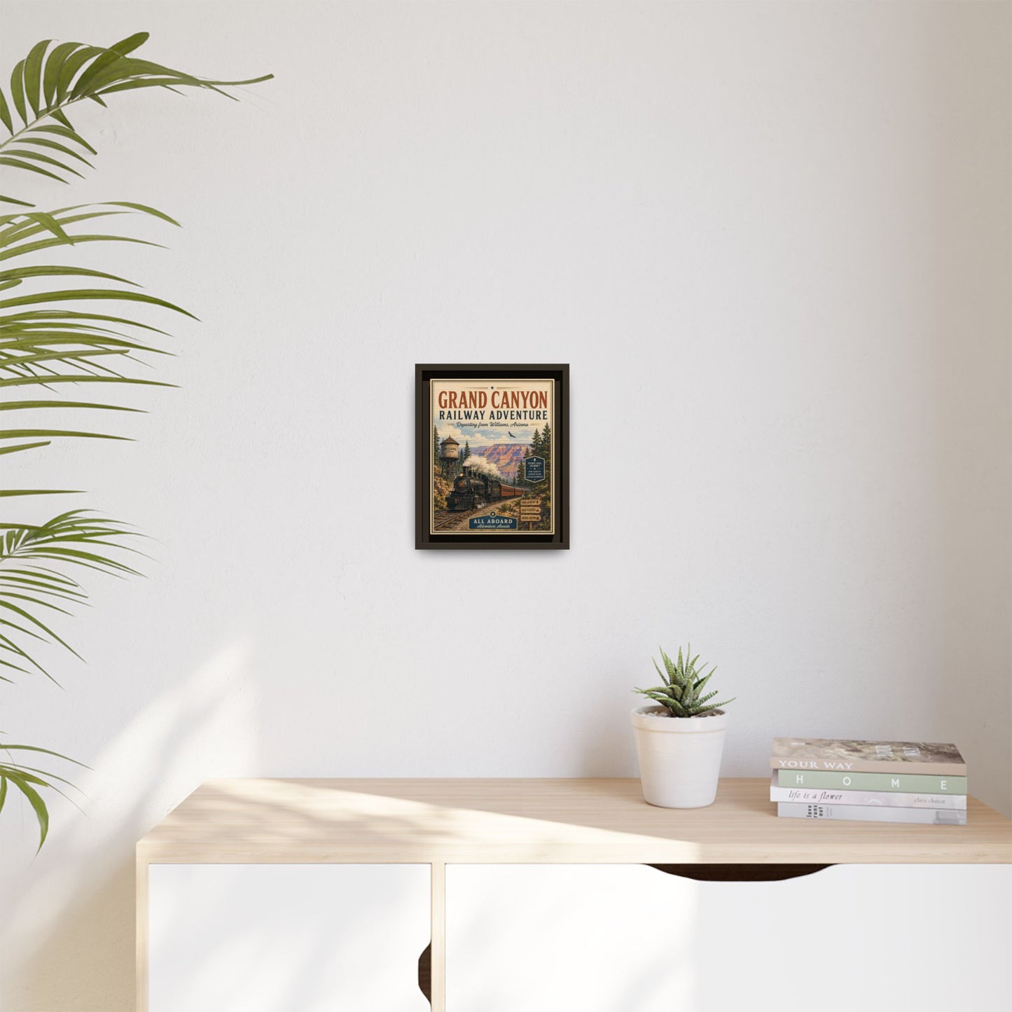 Grand Canyon Railway Adventure Framed Canvas Print